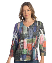 Urban Abstract Burnout Hi-Low Tunic