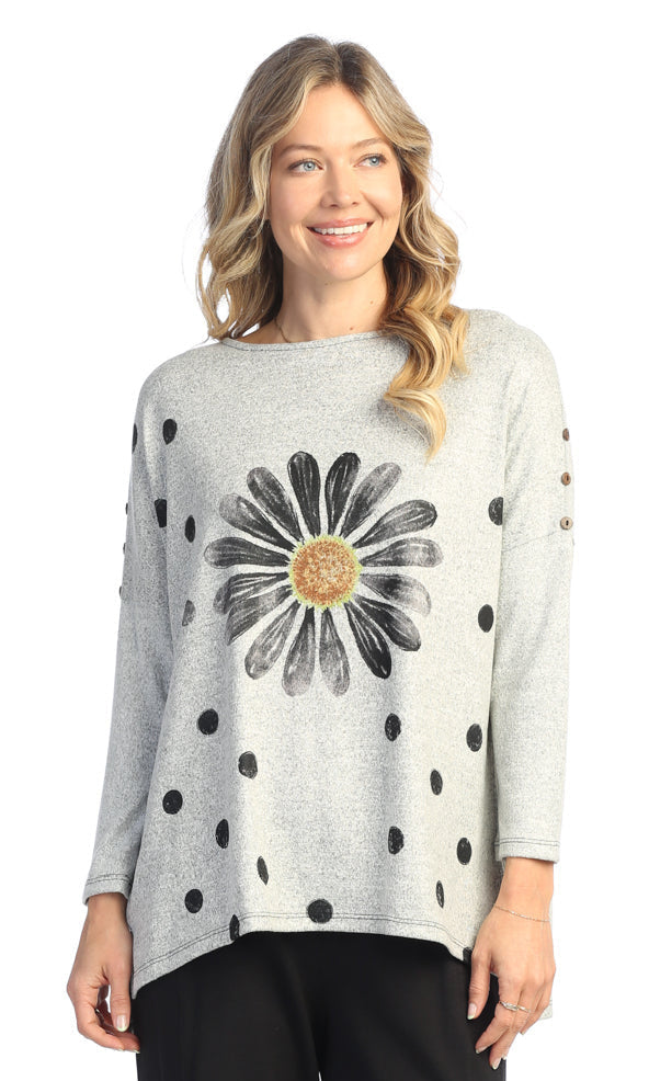 Happy Days French Brushed Knit Daisy Top