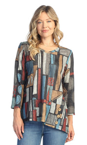 Montage Abstract Asymmetric Hem Tunic