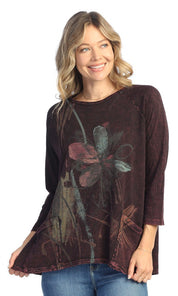 Winefield Floral Mineral Washed Patch Pocket Tunic